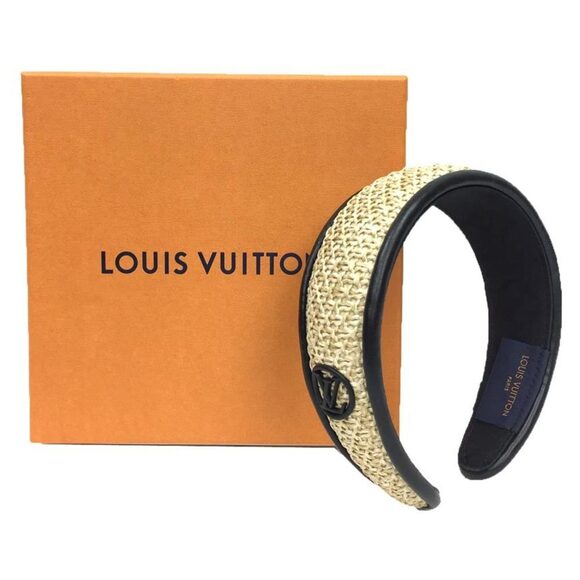 LOUIS VUITTON Monogram Headband Raffia M77534 Hair Louis Vuitton - Picture 1 of 3